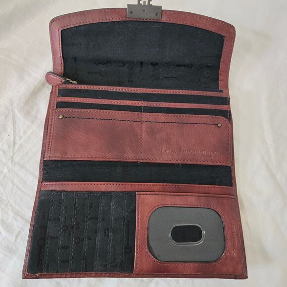 Vintage Fossil Tri-Fold Brown Leather Wallet SL2946 Long Live Vintage *read* - Picture 8 of 15